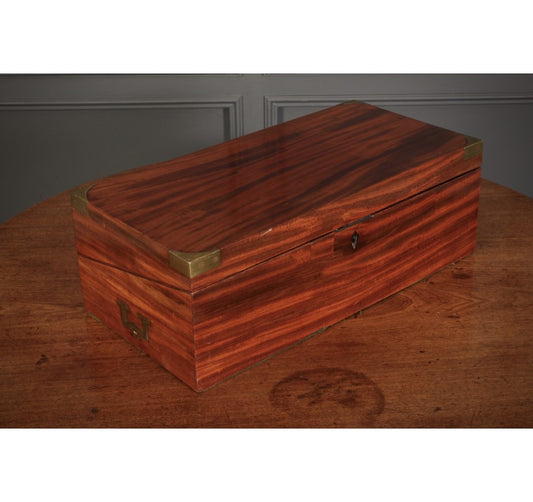 Victorian Mahogany Military Style Writing Slope