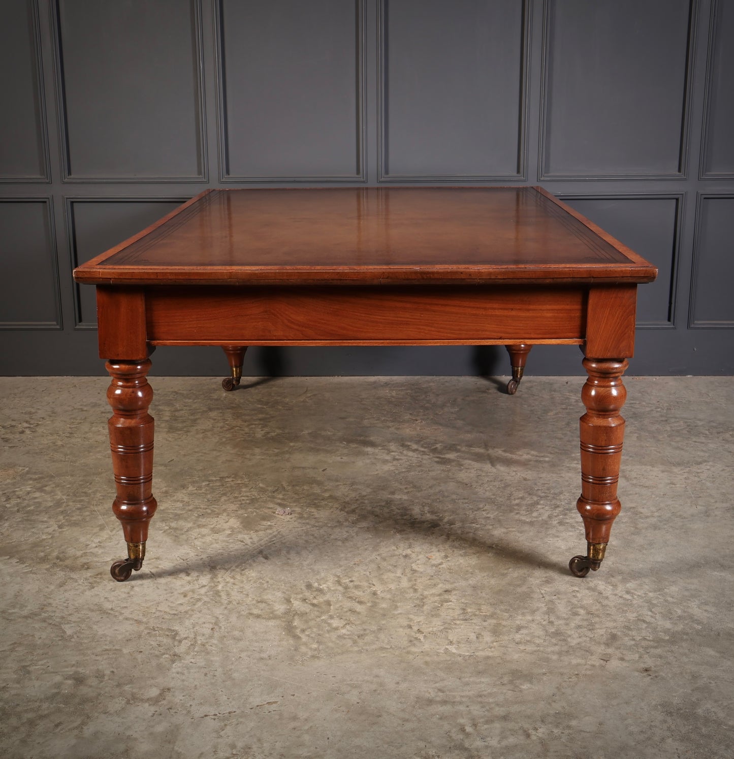 Victorian Mahogany & Amboyna Writing Table by Bulstrode Cambridge