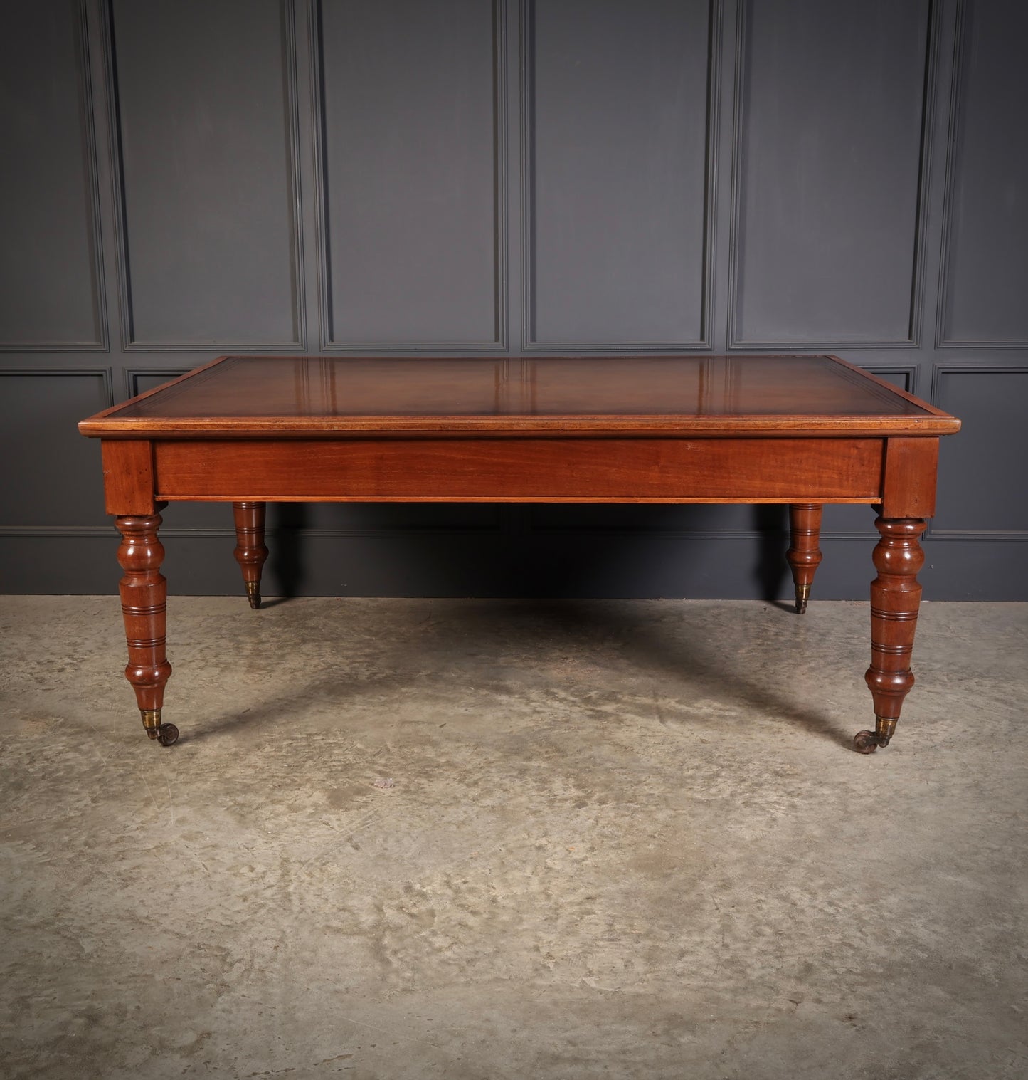Victorian Mahogany & Amboyna Writing Table by Bulstrode Cambridge