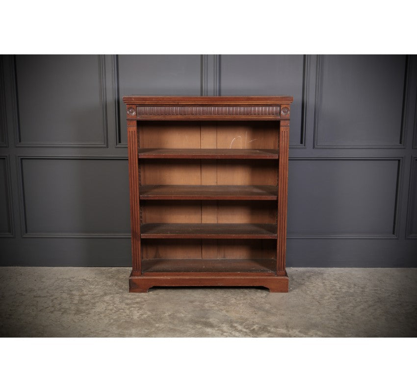 Walnut Open Bookcase By Jas Shoolbred