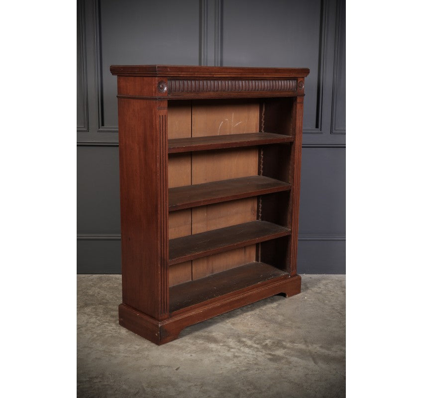 Walnut Open Bookcase By Jas Shoolbred