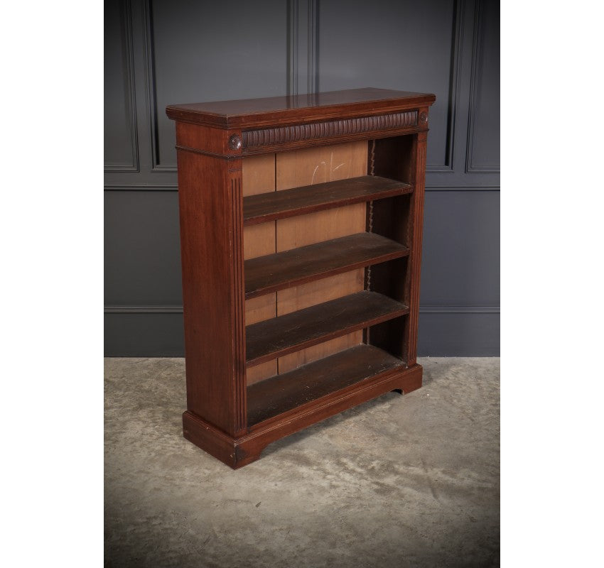 Walnut Open Bookcase By Jas Shoolbred