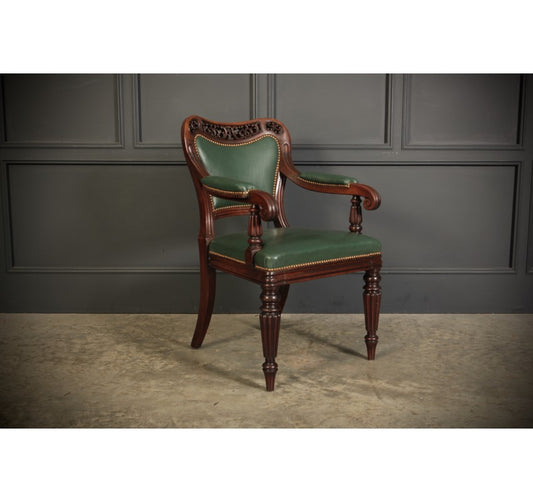 William IV Carved Mahogany Armchair