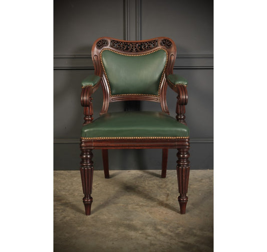 William IV Carved Mahogany Armchair