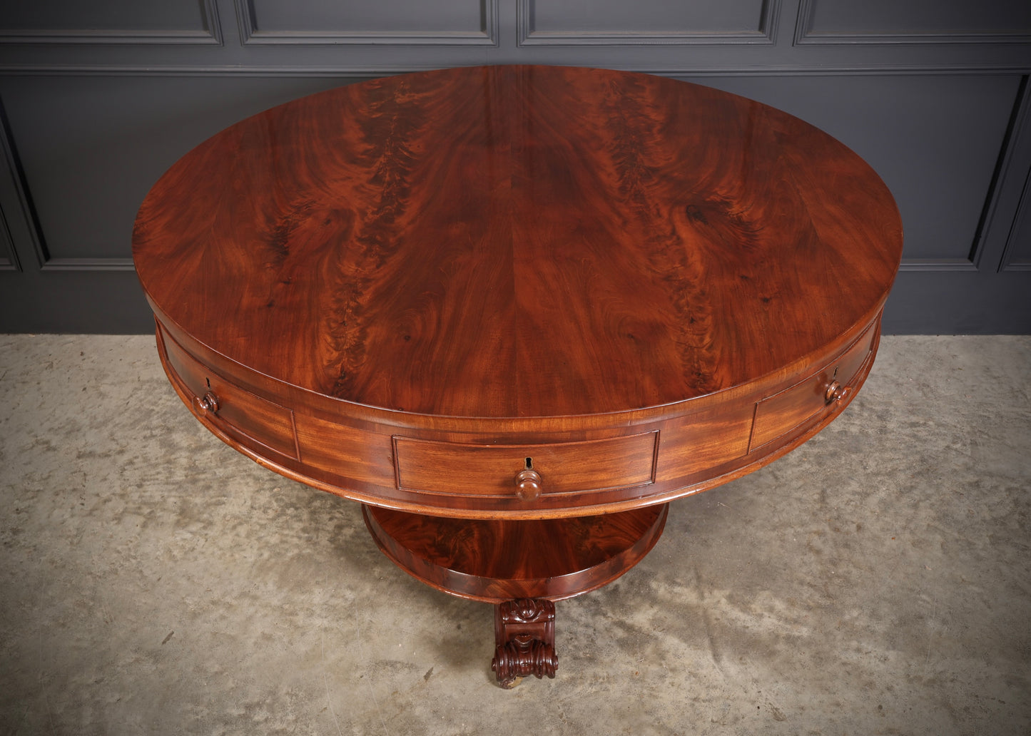 William IV Mahogany Drum Table