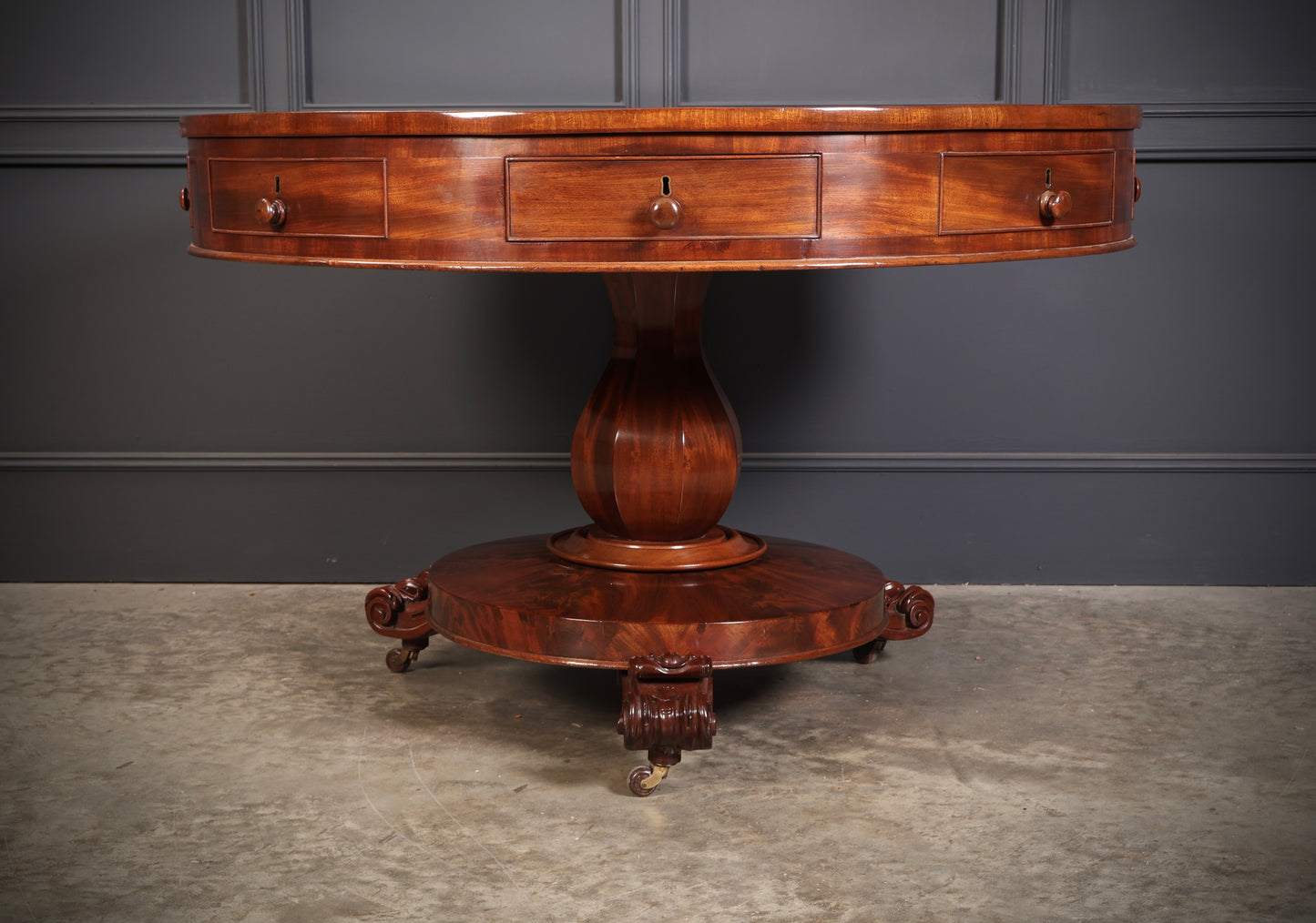 William IV Mahogany Drum Table