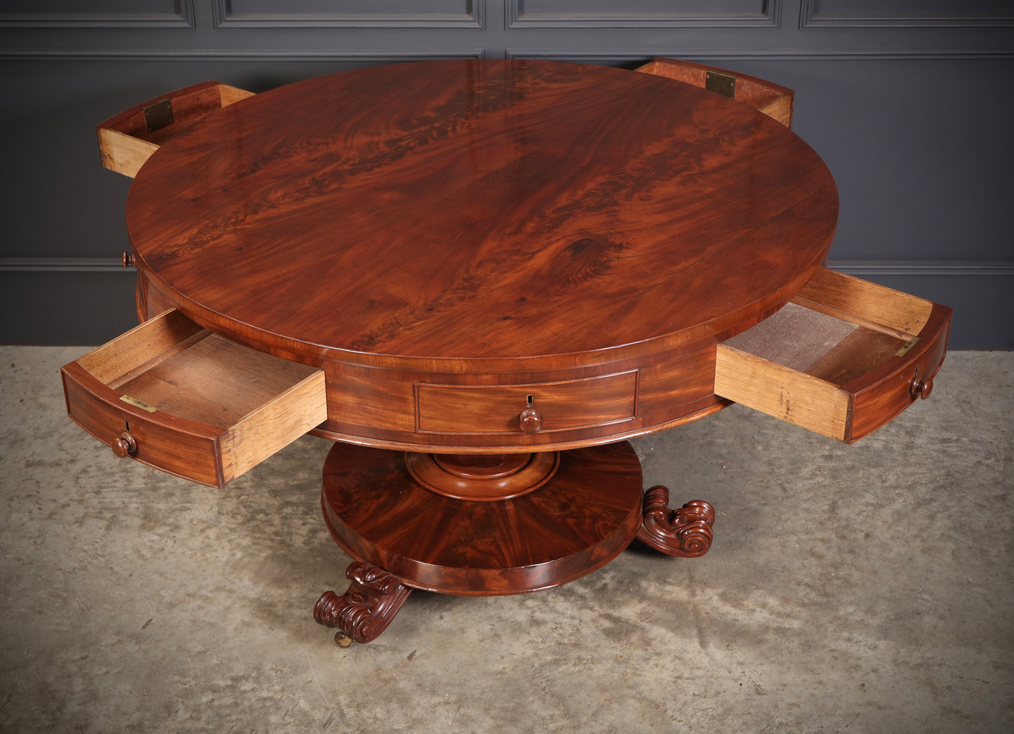 William IV Mahogany Drum Table