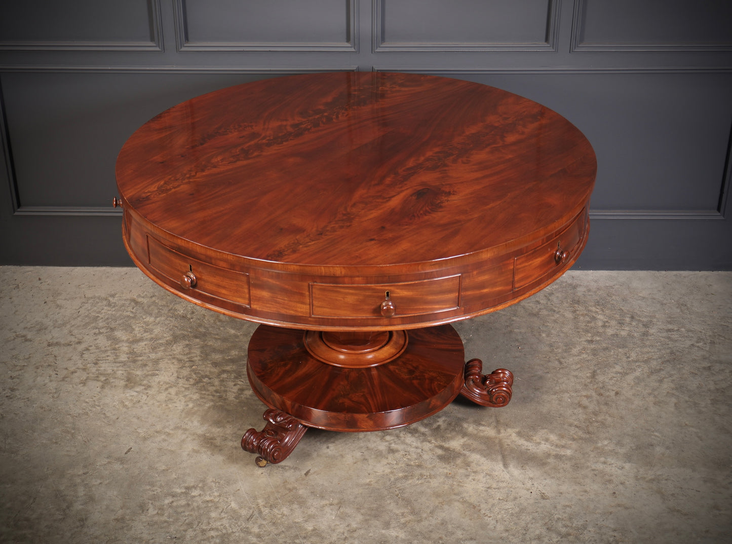 William IV Mahogany Drum Table