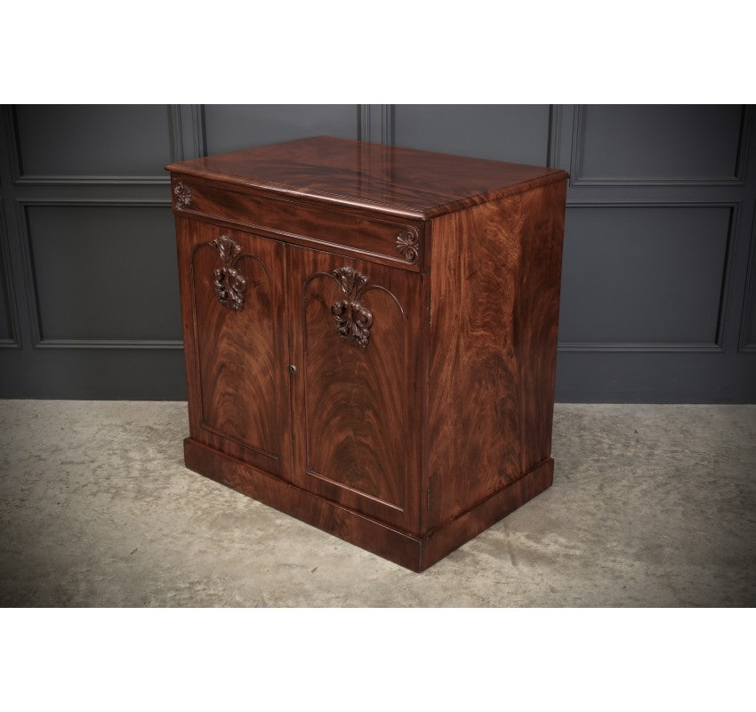 William IV Mahogany Dwarf Linen Press Cupboard