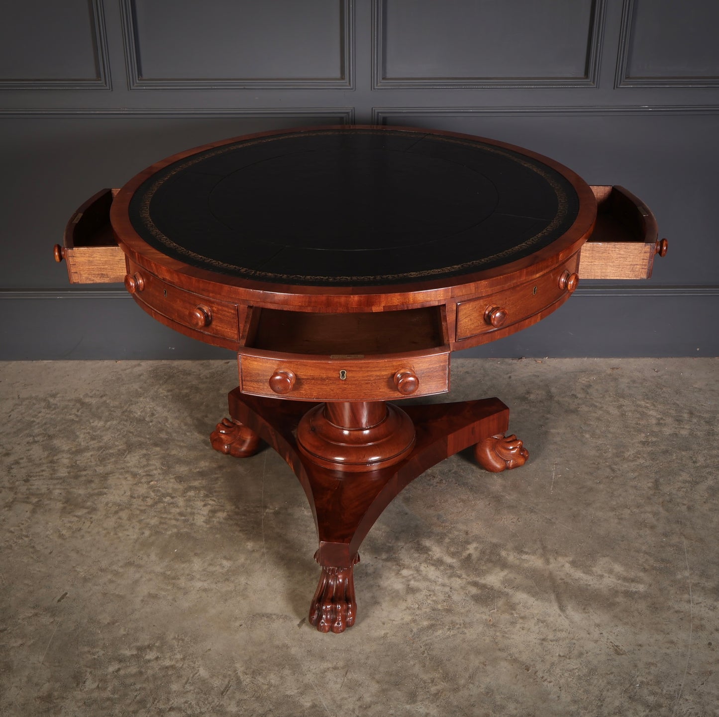 William IV Mahogany Rotating Drum Table