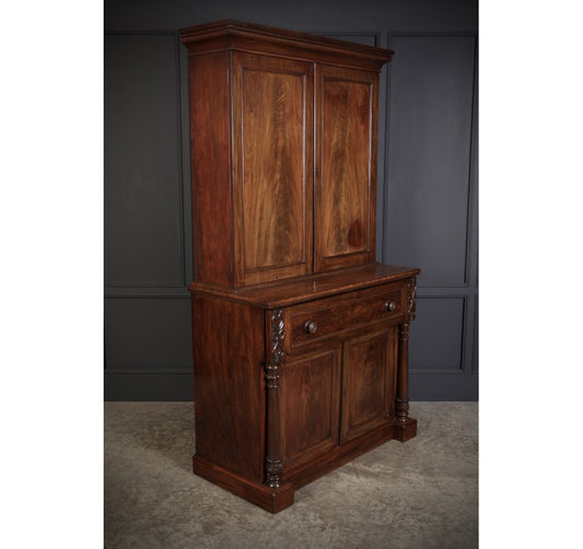 William IV Mahogany Secrétaire Bookcase