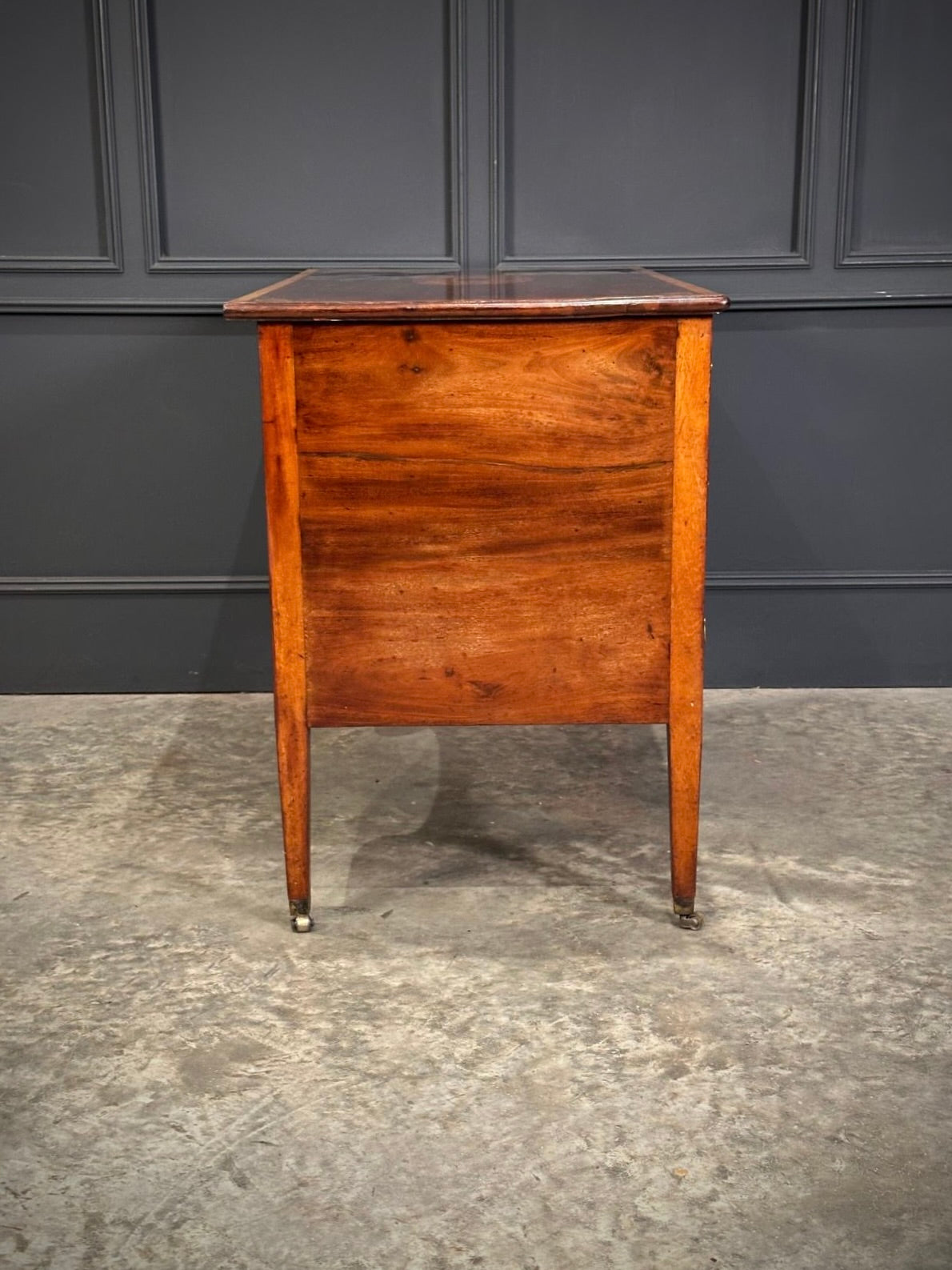 18th Century Marquetry Inlaid Mahogany Writing Desk