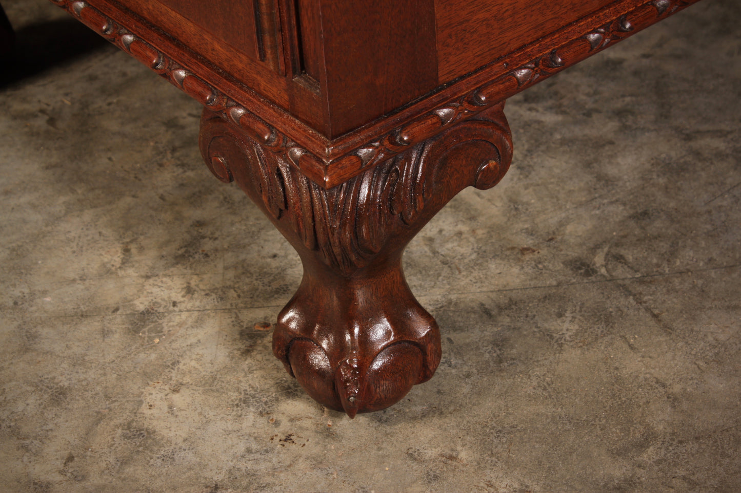 Mahogany & Leather Pedestal Desk