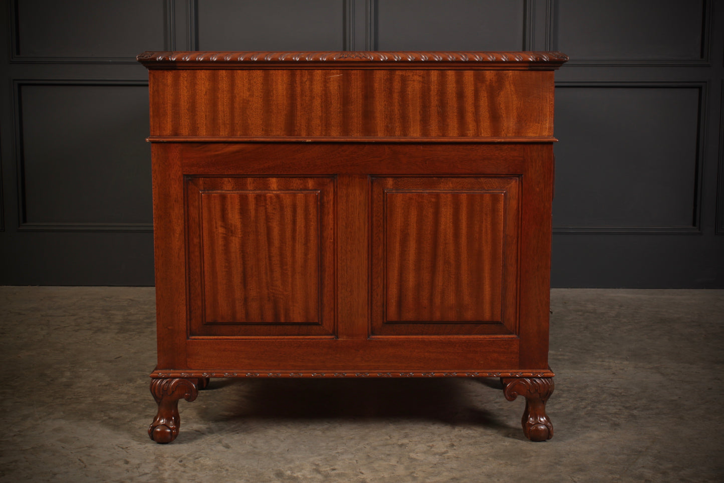 Mahogany & Leather Pedestal Desk