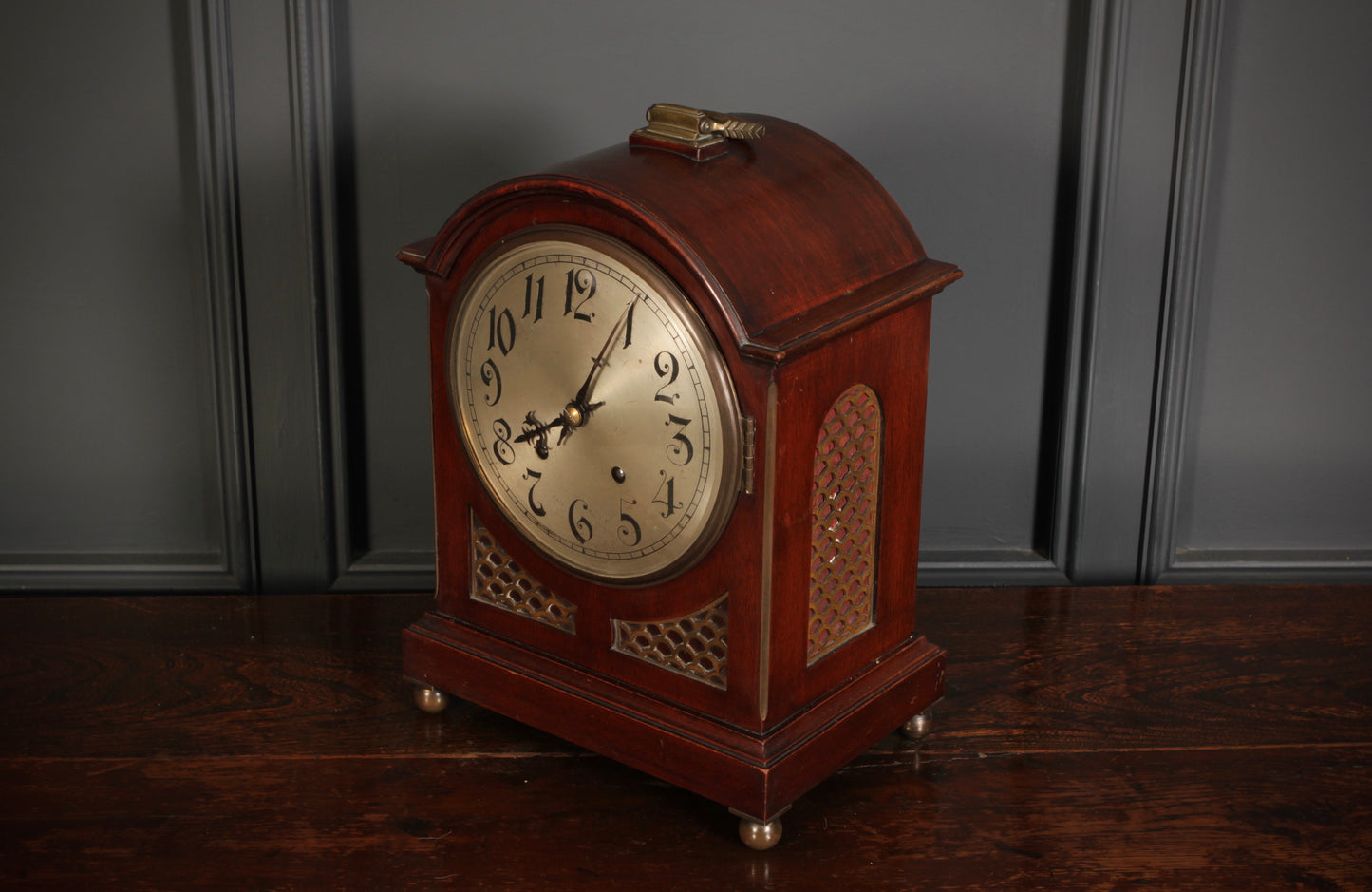 W&H Mahogany & Brass Bracket Clock