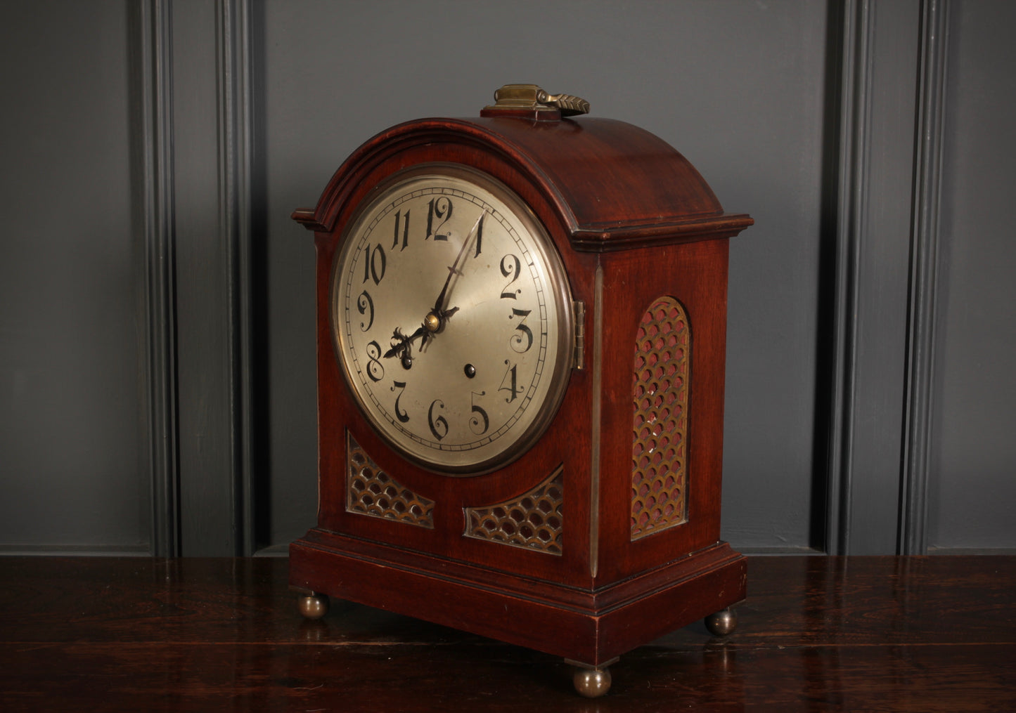 W&H Mahogany & Brass Bracket Clock
