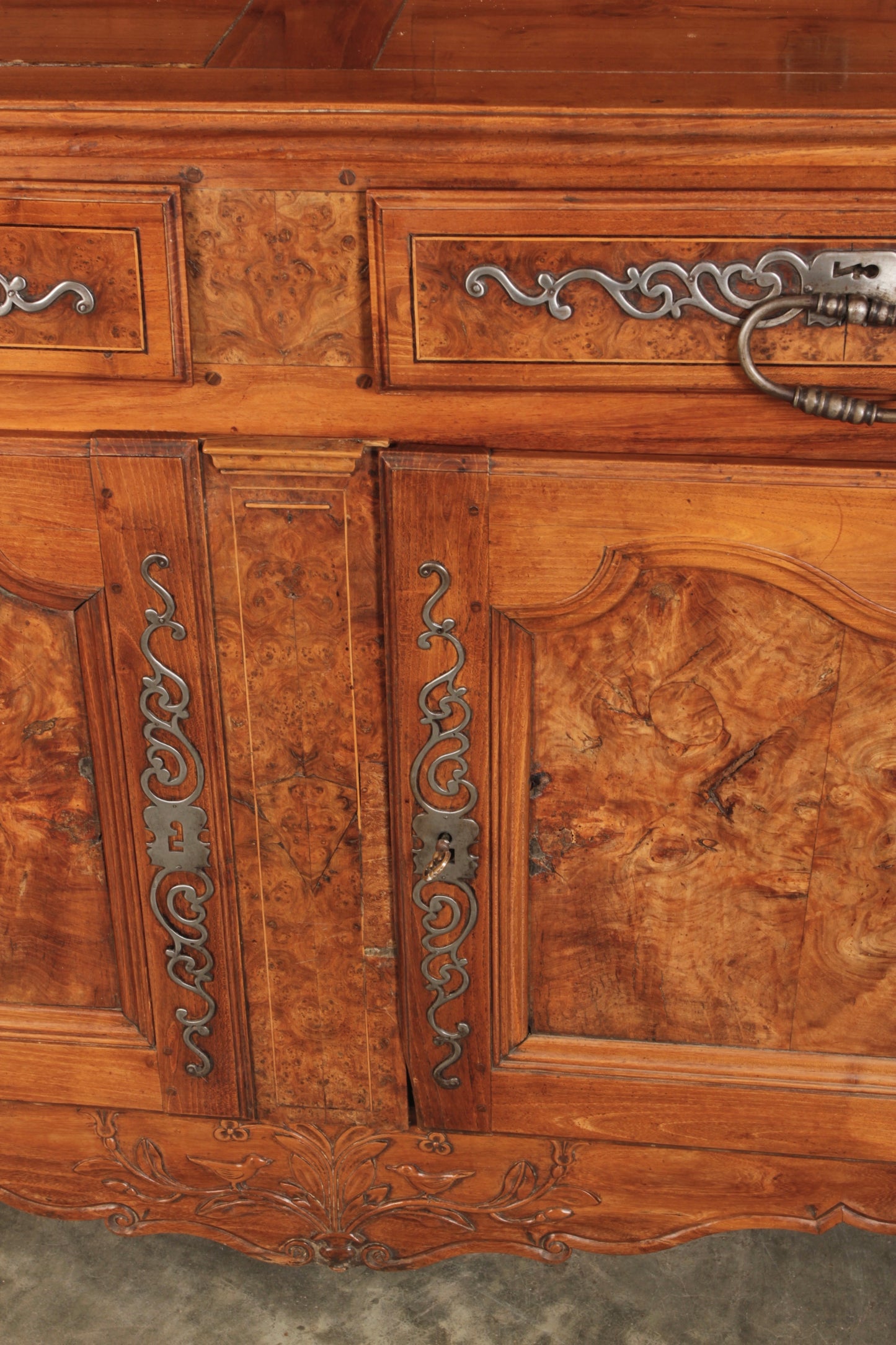 Large 18th Century Cherrywood & Walnut Dresser